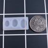 Molde de silicona epoxi de cristal para hacer pendientes de botón, molde de silicona para colgante de estrella ovalada