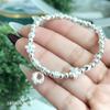 Pulsera de Plata Esterlina S925 para Mujer Plata Rota Pequeña Gorda Pulsera Fu Diseño Nicho Pulsera de Flores Pulsera Personalizada para Todo