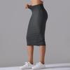 Liquidação: Saia Midi Esportiva Casual com Fenda para Mulheres, Ajuste Slim, Amiga da Pele, Alta Elasticidade