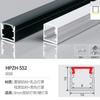 Lámpara lineal empotrada ranura de aluminio para lámpara negro aleación de aluminio lineal tira dura lámpara ranura de aluminio lámpara lineal de montaje superficial