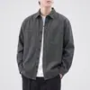 Ropa para Hombre Fengshe / Nueva Colección Otoño Retro Ropa de Trabajo Pesada Lavada Chaqueta Camisa para Hombre Holgada Casual Versátil Moderna