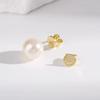 Plugues de Ouvido de Disco Borboleta da Moda Brincos DIY Ouro 18K Estilo Retrô High-End de Meio de Século Metal Pérola Plugues de Brinco