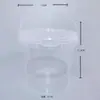 Balde redondo com tampa para pérolas de lavanderia, sorvete, pó de gelo, grama de fada assada, balde de chá de frutas, comida para gatos, balde plástico transparente portátil