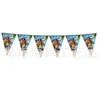 Decoración de Dibujos Animados Temática Oceánica Transfronteriza, Platos de Papel Desechables, Servilletas, Juego de Vajilla para Fiesta de Cumpleaños