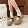 Sandálias Birkenstock estilo casual para mulheres, novo modelo outono e inverno 2026, confortáveis e versáteis, modelo slip-on com bico redondo, sapatos versáteis e confortáveis com sola grossa