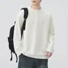 Algodão de bambu primavera 2026 nova camiseta masculina de manga comprida, camada interna henley resistente estilo retrô americano, moderna