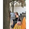Top Negro Otoño Temprano Nuevo Estilo Chica Popular Usa Hombro Descubierto Diseño Sexy Ropa de Trabajo Camiseta de Manga Larga Diaria