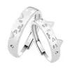Anillo de Pareja Gato y Perro Felices Luminosos de Plata Pura S999 Lujo Accesible Diseño Lindo Anillo de Plata de Ley Regalo para Hombres y Mujeres
