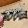 Peine de Flequillo Estilo Coreano, Peine de Peinar con Pedrería de Gama Alta Personalizado de Fábrica para Mujeres, Pinza para el Cabello para Fijar los Pelos Sueltos en la Parte Posterior de la Cabeza