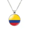 Collar con Colgante Redondo con Patrón de Bandera de País Sudamericano Entrega Directa de Fábrica de Pequeños Productos Transfronterizos