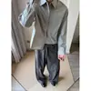 Camisa de manga larga a cuadros retro americana para hombre, otoño y verano, top artístico para commuting, chaqueta corta tipo camisa, nuevo estilo moderno
