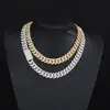 Hip-Hop Europeu e Americano Corrente Cubana Bolha de Diamante de Três Fileiras Joias Transfronteiriças Colar de Zircônia Acessórios Tendência Personalização
