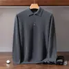 Suéter de Cachemir con Cuello Polo Otoño/Invierno 2026 Nuevo para Hombre Corte Holgado Camisa Base Casual de Negocios para Personas de Mediana Edad Suéter Cálido
