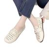 Sandalias con Suela Suave Ahuecadas Zapatos de Verano de Una Capa para Madres con Agujeros Zapatos Planos Transpirables Antideslizantes Mocasines para Mujeres Embarazadas