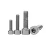 Tornillos de aleación de titanio con cabeza cilíndrica y dado hexagonal, Pernos de titanio con cabeza avellanada y dado hexagonal, Tornillos de titanio puro con cabeza avellanada para equipos mecánicos