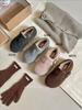 Zapatos Burken de Lana LUDAKE Ciervo Súper Alto Valor de Color para Mujer Ropa de Abrigo Otoño e Invierno Zapatos de Lana Gruesos Cálidos con Forro de Polar