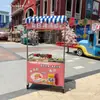 Carrito de puesto plegable nieve raspada sushi salchicha a la parrilla helado carrito de snacks móvil puesto móvil carrito de puesto de mercado nocturno