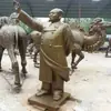 Escultura de Fibra de Vidrio Imitación Cobre Hecha a Medida Escultura de Personaje Inspirador de Resina para Estudiantes Lectores, Venta al por Mayor desde Fabricante