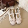 Sapatos Mary Jane Vermelhos para Mulheres 2026 Novo Primavera e Verão com Borda de Renda Estilo Fada Leves Salto Escondido Sapatos Vermelhos