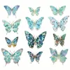 Pegatinas 3D Doradas con Foil en Forma de Concha de Mascota Decoración de Pastel de Mariposa DIY Suministros para Fiestas Adornos para Pastel de Mariposa