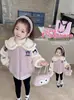 Casaco Elegante de Lã de Cordeiro para Meninas Outono e Inverno 2025 Novo Kuromi Infantil Bebê Menina Acolchoado Tendência de Inverno