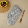Guantes especiales de horno al por mayor de fábrica, guantes aislantes para horno microondas plateados, se puede imprimir LOGO bordado