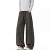 Calça Masculina Outono Tendência Marca Americana Pesada Estampa Completa de Bolinhas Foice Versátil Perna Larga Solta Preguiçosa Longa