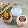 Molde de goteo DIY triunfante caja de almacenamiento pequeña redonda para aromaterapia maceta para planta suculenta molde de silicona en stock