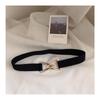 Cinturón con Hebilla de Triángulo para Mujer Cintura Elástica Decorativa para Vestido Traje Cintura Elástica Simple Versátil Moda Cubre Cintura