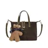 2026 Nuevo Bolso Tote Retro de Gamuza de Gama Alta Estilo Coreano de Nicho para Mujer, Gran Capacidad, para el Trabajo Diario, Bolso de Hombro, Bolso Cruzado