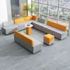 Canto Sofá Criativo Recepção de Escritório Área de Lounge Cabine Sofá de Negociação Mesa de Centro Simples Moderna