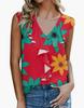 2024 transfronterizo Amazon temu estación independiente verano nuevo mujer estampado oreja de madera top camiseta chaleco