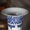 Jarrón de Porcelana Azul y Blanco Pintado a Mano Jingdezhen Estilo Chino Pintura de Paisaje Cerámica Jarrón Pequeño Arreglo Floral Chino Decoración para el Hogar Nuevo