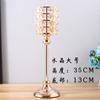 Castiçal de cristal dourado de estilo europeu Acessórios para casa transfronteiriços Ornamentos Castiçal de ferro Casamento Adereços para jantar à luz de velas
