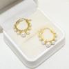 Zhao Liying Yang Zi mismo estilo hebilla de oreja diseño francés de lujo ligero temperamento arete hebilla de oreja pendientes de cuentas de abeja venta al por mayor de fábrica