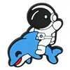 Astronauta Espacial Planeta Desenho Animado Sapatos de Furo em PVC Tema Flor Universo Fivela de Sapato de Borracha Macia Acessórios para Sapatos de Jardim DIY