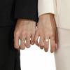 Anillo de pareja de plata de ley 925 Qinghuan de té blanco para hombre y mujer, diseño de nicho, regalo de San Valentín para novia.