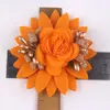 Venta al por mayor de accesorios para ropa de fabricante Flores artificiales Pasadores étnicos Hechos a mano con incrustaciones de diamantes Accesorios de flores artificiales Parches de arte financiero Pegatinas