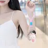 Correa de muñeca para teléfono móvil de color liso estilo ins coreano, llavero corto, cordón anti-pérdida para teléfono con hebilla, colgante pequeño al por mayor