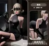 Gato Nocturno Lencería Sexy Chica Sexy Ajustado Reina Atuendo de Cuero Uniforme de Cosplay Atuendo de Tentación Atuendo de Sirvienta Vestido Body Ajustado Transparente
