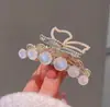 Pasador de Perla Incrustado con Diamantes Coreano, Diseño de Lujo de Moda, Pinza de Garra para la Parte Trasera de la Cabeza, Accesorio de Moda de Personalidad Nicho al por Mayor