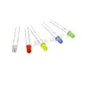 100 peças de 5 cores 3MM (vermelho, verde, amarelo, azul e branco) Lâmpada LED Diodo Emissor de Luz Pacote de Lâmpada LED Misto