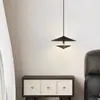Luminária pendente minimalista italiana de aço inoxidável para quarto, com cabeça prateada e holofote inteligente, compatível com o aplicativo Mi Home, livre de liga metálica