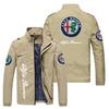 Chaqueta de Cardigan Deportiva Casual a la Moda para Hombre y Mujer con Estampado de Motocicleta, Cuello Alto, Temporada Primavera y Otoño 2024