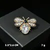 Série Abelha Broche de Inseto Strass Pino Decorativo Nova Personalidade Feminina Moda Barroco Distintivo Fixo