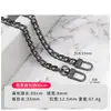 Cadena de aluminio para bolsos de mujer, accesorios de cadena, cadena de metal de repuesto, cadena de bolso pulida de cuatro lados, accesorios para correa de hombro de bolso cruzado
