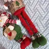 Adornos de Muñeca Retráctil Navideña Transfronterizos Regalos de Navidad Decoraciones de Muñeco de Pie a Cuadros Retro Hombre Viejo Muñeco de Nieve