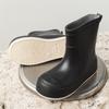 Botas de Chuva Infantis Transfronteiriças, Botas de Chuva Antiderrapantes para Meninos e Meninas, Sapatos de Água Meia-Canela para Meninas Estudantes, Sapatos de Borracha Antiderrapantes Impermeáveis Estilo Pai-Filho