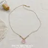 Novo colar de contas estilo chinês rosa com padrão de nuvem de jade sintético, estilo nacional, delicado, doce, moderno, corrente versátil para a clavícula