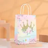 Bolsa de Regalo para el Día del Niño Bolsa de Papel Kraft de Dibujos Animados Bolsa para Llevar Bolsa de Embalaje para Regalo de Fiesta Bolso de Mano